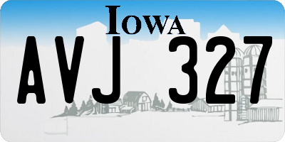 IA license plate AVJ327