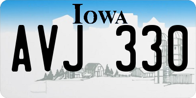 IA license plate AVJ330