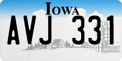 IA license plate AVJ331