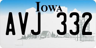 IA license plate AVJ332