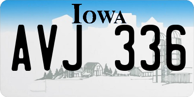 IA license plate AVJ336