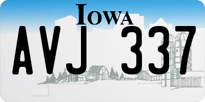 IA license plate AVJ337