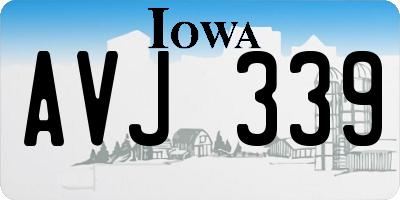 IA license plate AVJ339