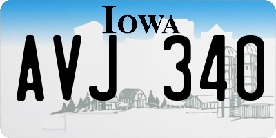 IA license plate AVJ340