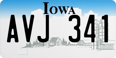 IA license plate AVJ341
