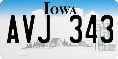 IA license plate AVJ343
