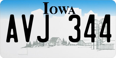 IA license plate AVJ344