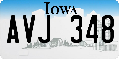 IA license plate AVJ348