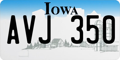 IA license plate AVJ350
