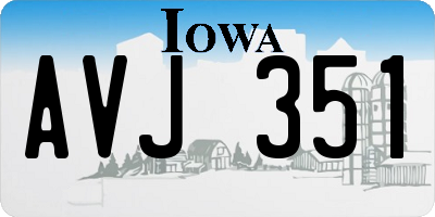 IA license plate AVJ351