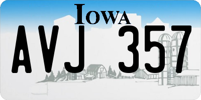 IA license plate AVJ357