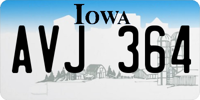 IA license plate AVJ364