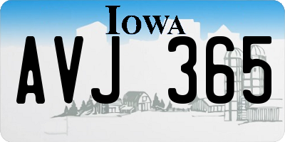 IA license plate AVJ365