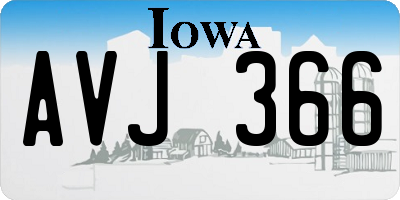 IA license plate AVJ366