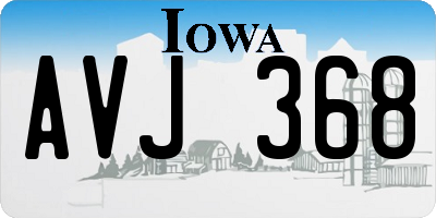 IA license plate AVJ368