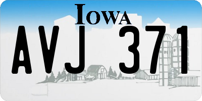 IA license plate AVJ371