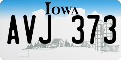 IA license plate AVJ373
