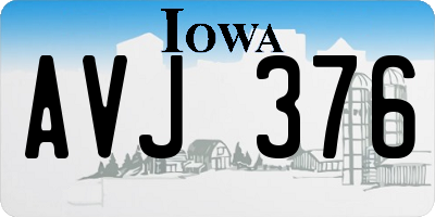 IA license plate AVJ376