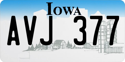 IA license plate AVJ377
