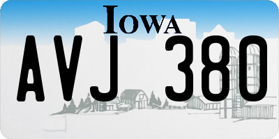 IA license plate AVJ380