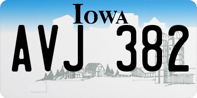 IA license plate AVJ382