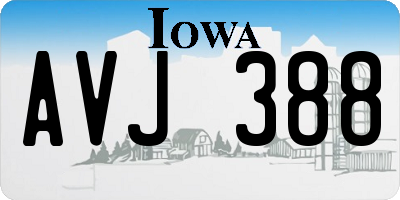 IA license plate AVJ388