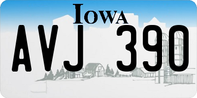 IA license plate AVJ390