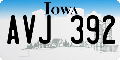 IA license plate AVJ392