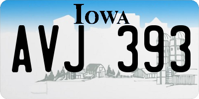 IA license plate AVJ393
