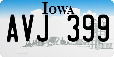 IA license plate AVJ399