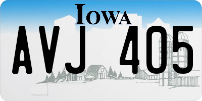 IA license plate AVJ405