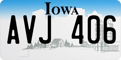 IA license plate AVJ406