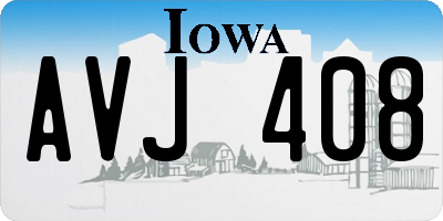IA license plate AVJ408