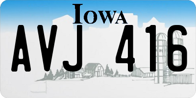 IA license plate AVJ416