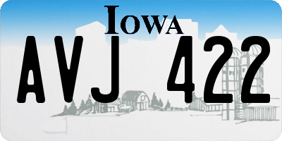 IA license plate AVJ422