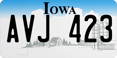 IA license plate AVJ423