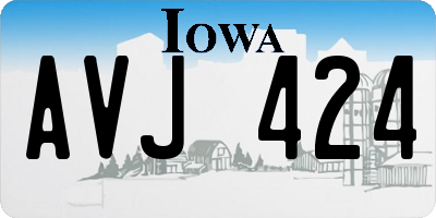 IA license plate AVJ424