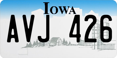 IA license plate AVJ426