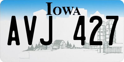 IA license plate AVJ427