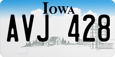 IA license plate AVJ428