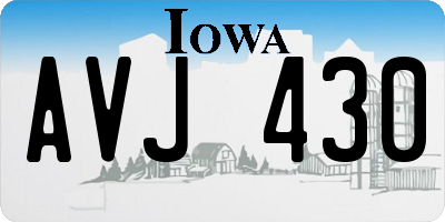 IA license plate AVJ430
