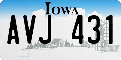 IA license plate AVJ431