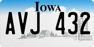 IA license plate AVJ432