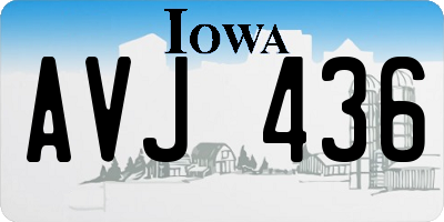IA license plate AVJ436