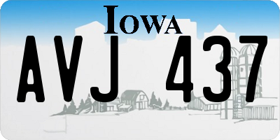 IA license plate AVJ437