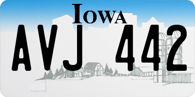 IA license plate AVJ442