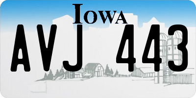 IA license plate AVJ443
