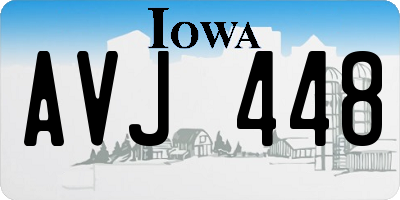 IA license plate AVJ448
