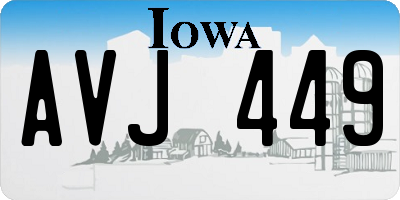 IA license plate AVJ449