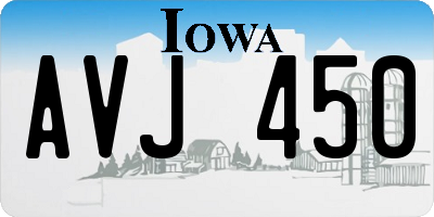 IA license plate AVJ450